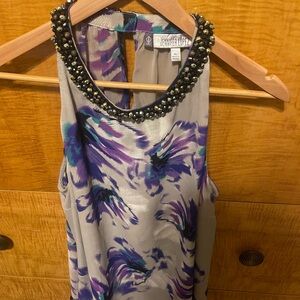 Jennifer Lopez Multicolor Beaded Blouse